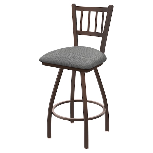 36" Swivel Bar Stool, Bronze Finish, Graph Seat
